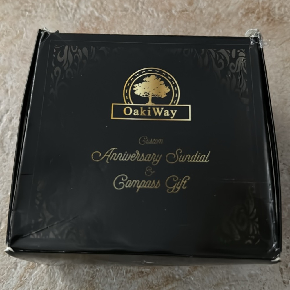 NIB OakiWay Anniversary Sundial & Compass Gift